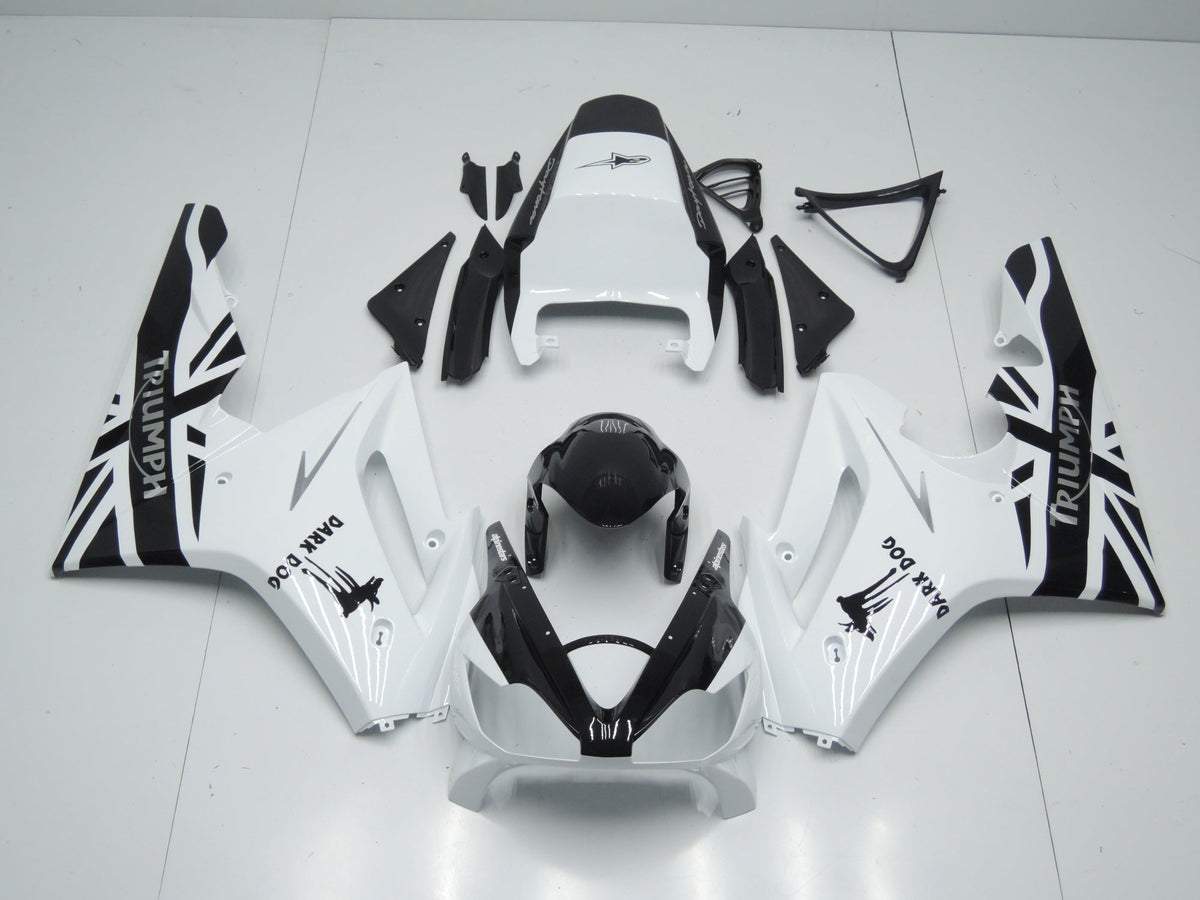 Triumph Daytona 675 (2006-2008) White & Black Dark Dog Fairings