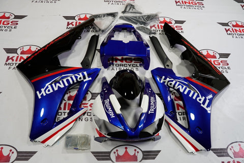 Triumph Daytona 675 (2009-2012) Blue, Black, White & Red Fairings