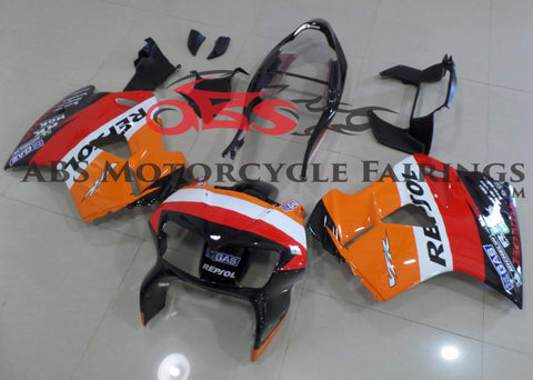 Honda VFR800 (1998-2001) Orange, Red, Black & White Repsol Fairings