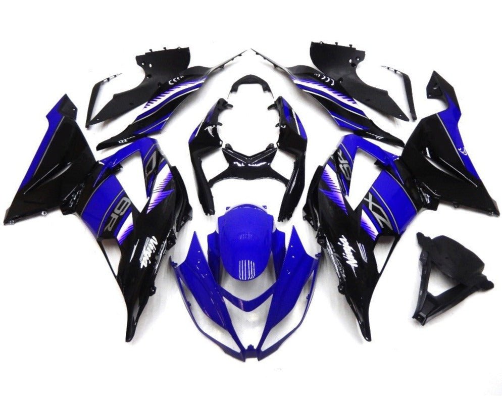 Fairing kit for a Kawasaki ZX6R 636 (2013-2018) Blue, Black & White