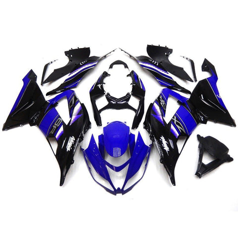 Fairing kit for a Kawasaki ZX6R 636 (2013-2018) Blue, Black & White