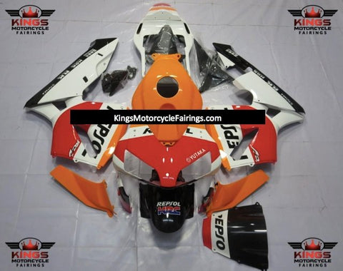 Honda CBR600RR (2003-2004) White, Orange & Red Repsol Yutaka Fairings