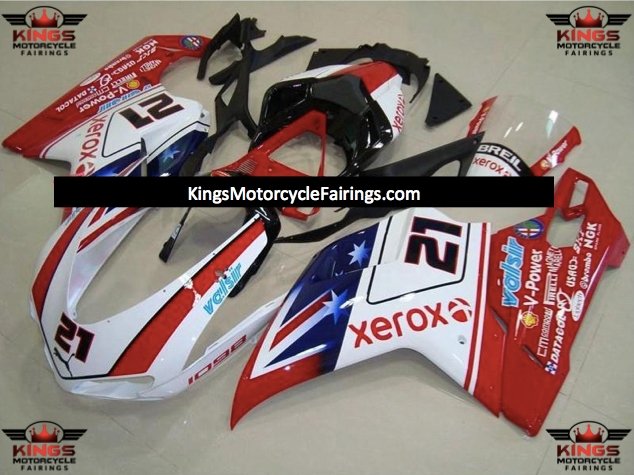 Ducati 848 (2007-2014) Red, White & Blue Bayliss Corse Valsir #21 Fairings