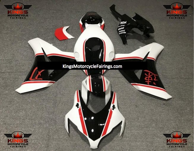 Honda CBR1000RR (2008-2011) White, Black & Red Fairings