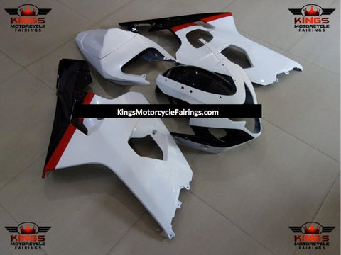 Suzuki GSXR750 (2004-2005) White, Black & Red Fairings