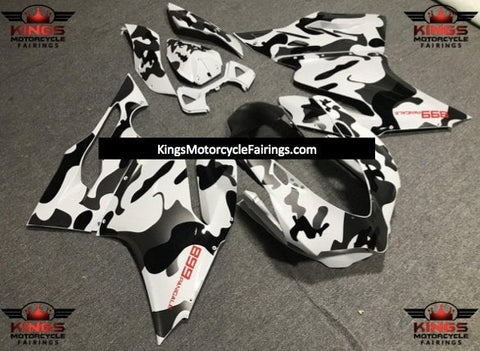 Ducati 1199 (2011-2014) White, Black & Gray Camouflage Fairings