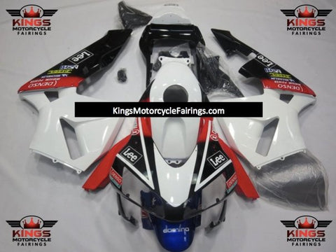 Honda CBR600RR (2003-2004) White, Black, Red & Blue LEE Fairings