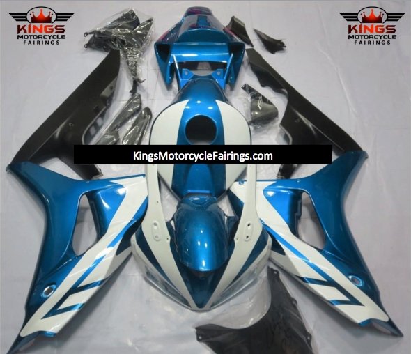 Honda CBR1000RR (2006-2007) White, Light Blue & Matte Black Fairings