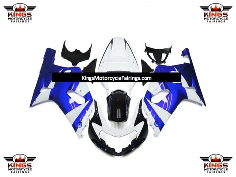 Suzuki GSXR750 (2000-2003) White, Blue & Black Fairings