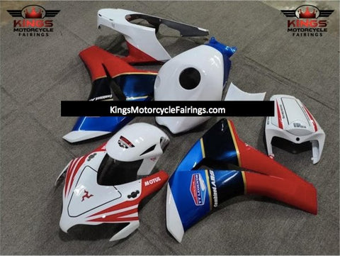 Honda CBR1000RR (2008-2011) White, Red & Blue TT Legends Fairings