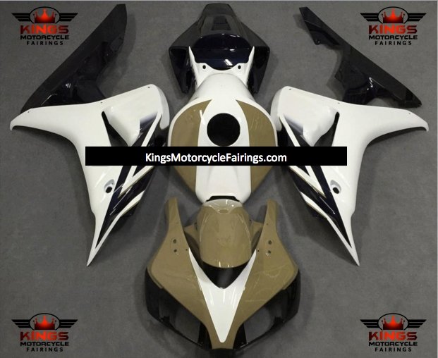 Honda CBR1000RR (2006-2007) Tan, White & Black Fairings