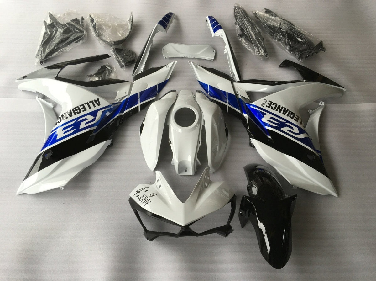 Yamaha YZF-R3 (2015-2018) White, Blue & Black Fairings