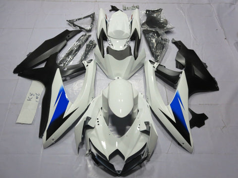 Suzuki GSXR600 (2008-2010) White, Black & Blue Fairings