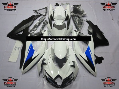 Suzuki GSXR600 (2008-2010) White, Black & Blue Fairings