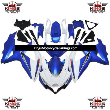 Suzuki GSXR600 (2008-2010) White, Blue, Silver, Red & Black Fairings