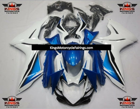 Suzuki GSXR750 (2011-2023) White, Blue & Black Fairings