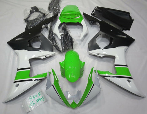 Yamaha YZF-R6 (2003-2004) White, Green & Matte Black Fairings