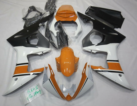 Yamaha YZF-R6 (2003-2004) White, Orange & Matte Black Fairings