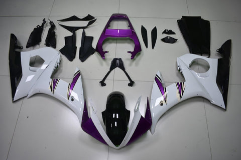 Yamaha YZF-R6 (2003-2004) White, Purple & Black Fairings