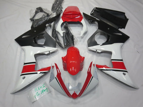 Yamaha YZF-R6 (2003-2004) White, Red & Matte Black Fairings