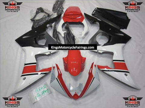 Yamaha YZF-R6 (2005) White, Red & Matte Black Fairings