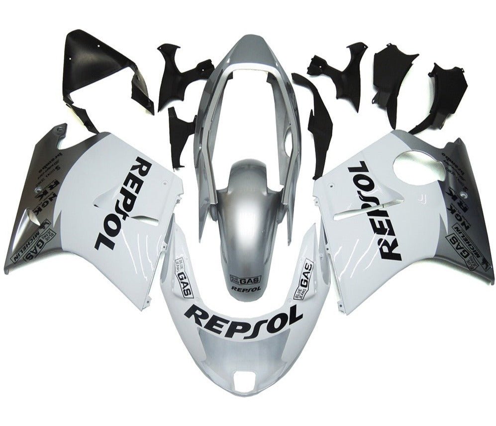 HONDA CBR1100XX Super Blackbird (1996-2007) White, Silver & Black Repsol Fairings