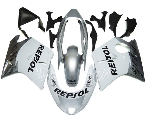 HONDA CBR1100XX Super Blackbird (1996-2007) White, Silver & Black Repsol Fairings