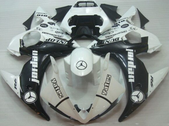 Yamaha YZF-R6 (2003-2004) White & Black Jordan Fairings