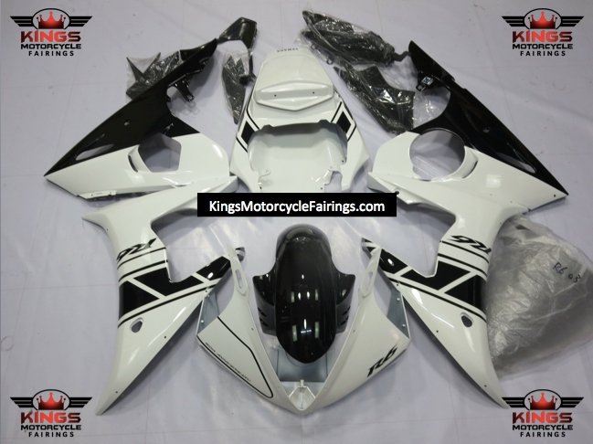 Yamaha YZF-R6 (2003-2004) White & Black Fairings