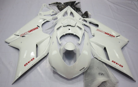 Ducati 1098 (2007-2012) White & Red Corse Fairings