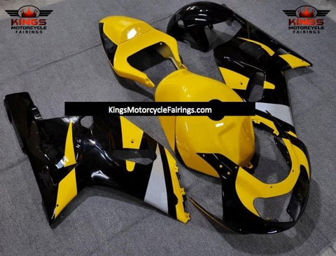 Suzuki GSXR750 (2000-2003) Yellow, Silver & Black Fairings