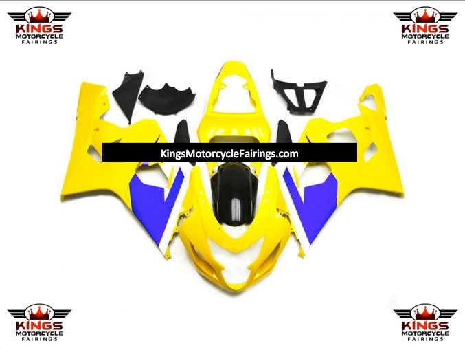 Suzuki GSXR750 (2004-2005) Yellow, Blue, White & Black Fairings