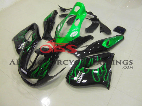 Yamaha YZF1000R (1996-2007) Black & Green Flame Fairings