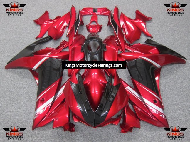 Yamaha R3 (2015-2018) Candy Red, Black, Silver Fairings