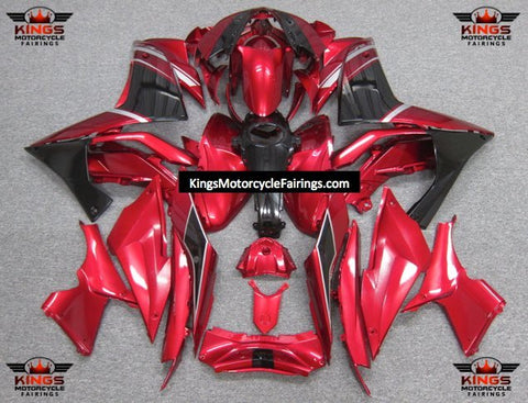 Yamaha R3 (2015-2018) Candy Red, Black, Silver Fairings