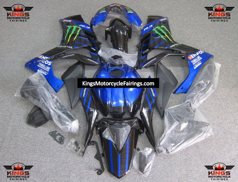 Yamaha R3 (2015-2018) Blue, Black Monster Fairings