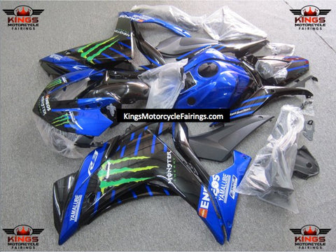 Yamaha R3 (2015-2018) Blue, Black Monster Fairings