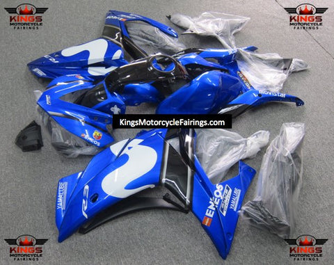 Yamaha R3 (2015-2018) Blue, White, Black Movistar Fairings