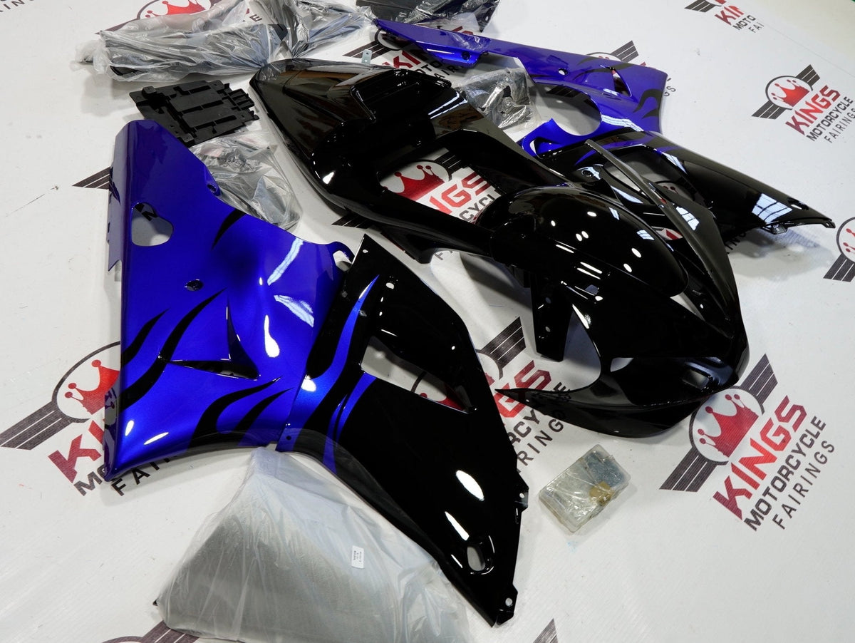 Yamaha YZF-R1 (2000-2001) Black & Blue Flame Fairings