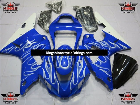 Yamaha YZF-R1 (2000-2001) Blue & White Flame Fairings