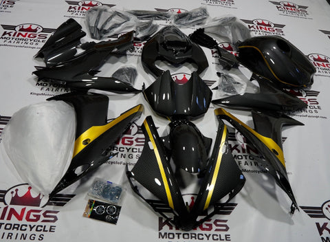 Yamaha YZF-R1 (2004-2006) Faux Carbon Fiber & Gold Fairings