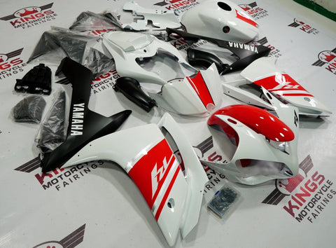 Yamaha YZF-R1 (2007-2008) Pearl White, Red, Black & Silver Fairings