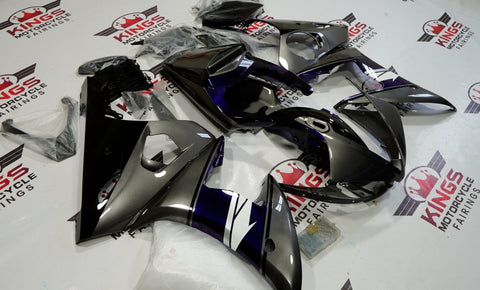 Yamaha YZF-R6 (2003-2004) Silver, Dark Blue, Black & White Fairings