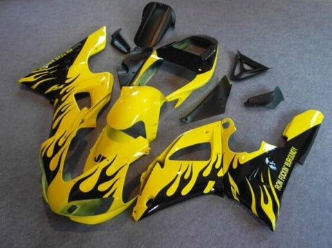 Yamaha YZF-R1 (1998-1999) Yellow & Black Flame Fairings