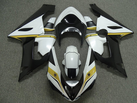 Fairing kit for a Kawasaki ZX6R 636 (2005-2006) White, Black & Yellow