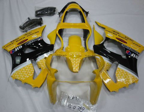 Fairing kit for a Kawasaki ZX6R 636 (2000-2002) Yellow, Black, White & Silver