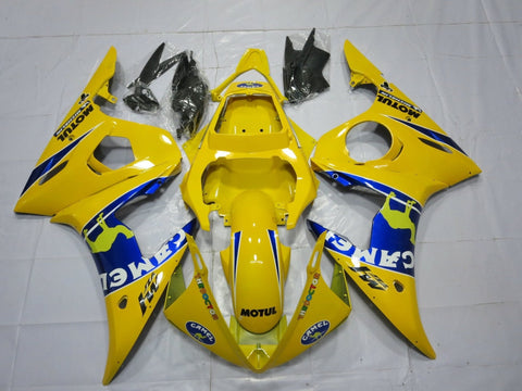 Yamaha YZF-R6 (2003-2004) Yellow & Blue Camel Fairings