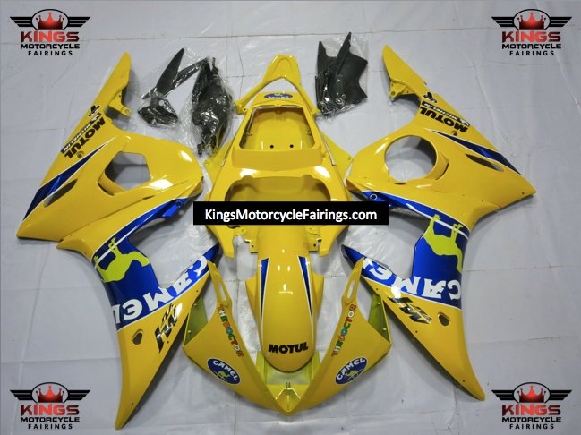 Yamaha YZF-R6 (2005) Yellow & Blue Camel Fairings