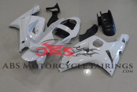 Fairing kit for a Kawasaki ZX6R 636 (2003-2004) White