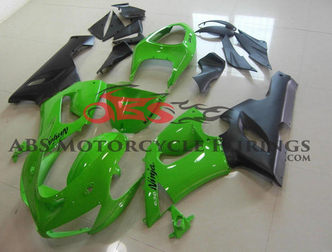 Fairing kit for a Kawasaki ZX6R 636 (2005-2006) Green & Black